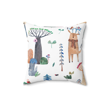 Forest Friends Pillow - Whimsical Woodland Decor