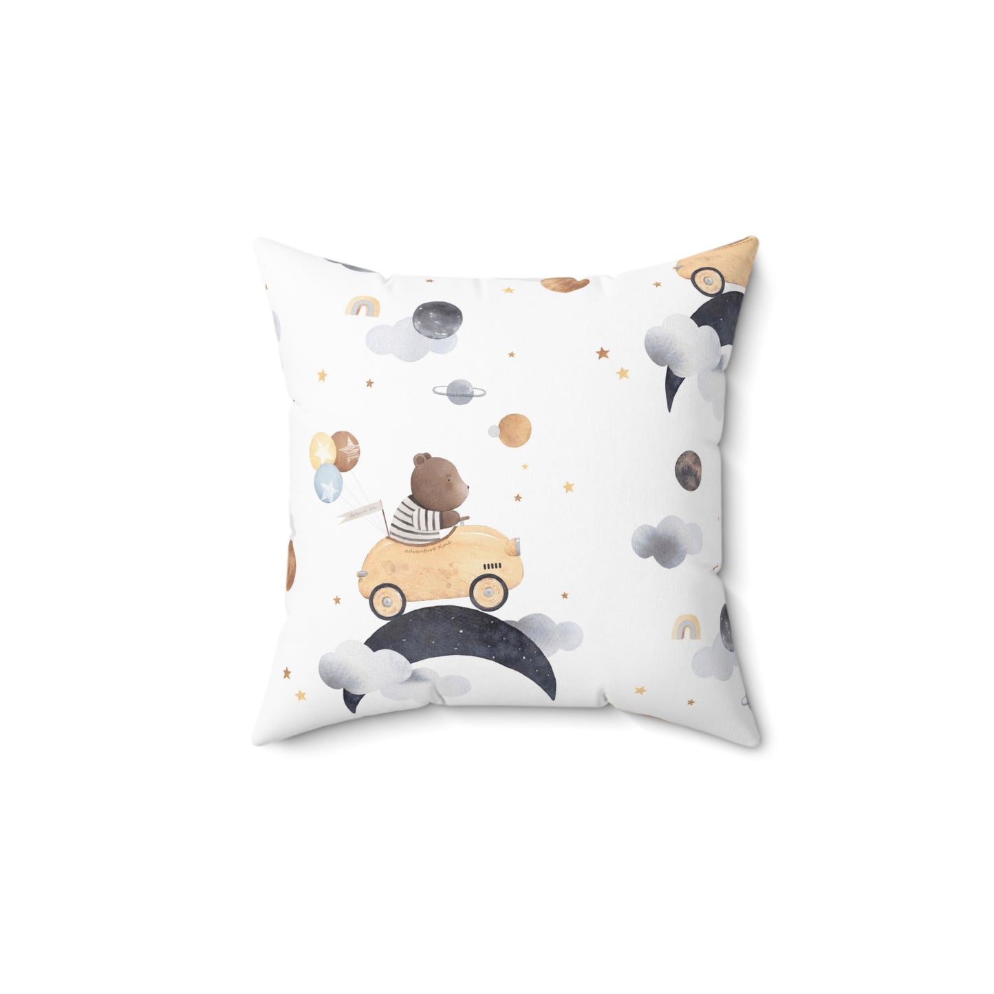 Space Adventure Bear Pillow - Dreamy Kids Decor