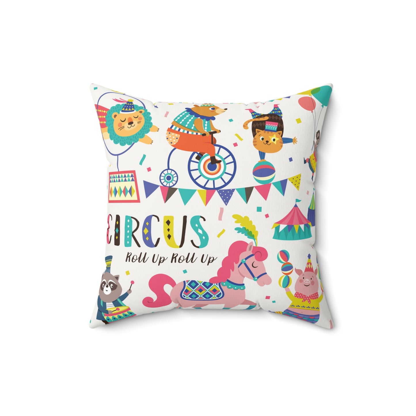 Circus Fun Pillow - Colorful Kids Room Decor