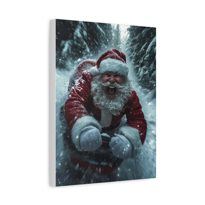 Santa's Sleigh Ride - Festive Canvas Art