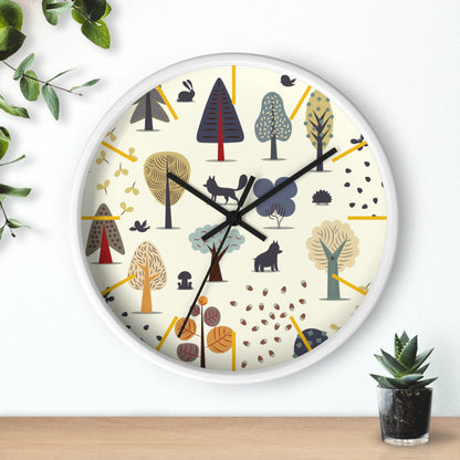 Woodland Creatures Wall Clock - Enchanting Forest Time