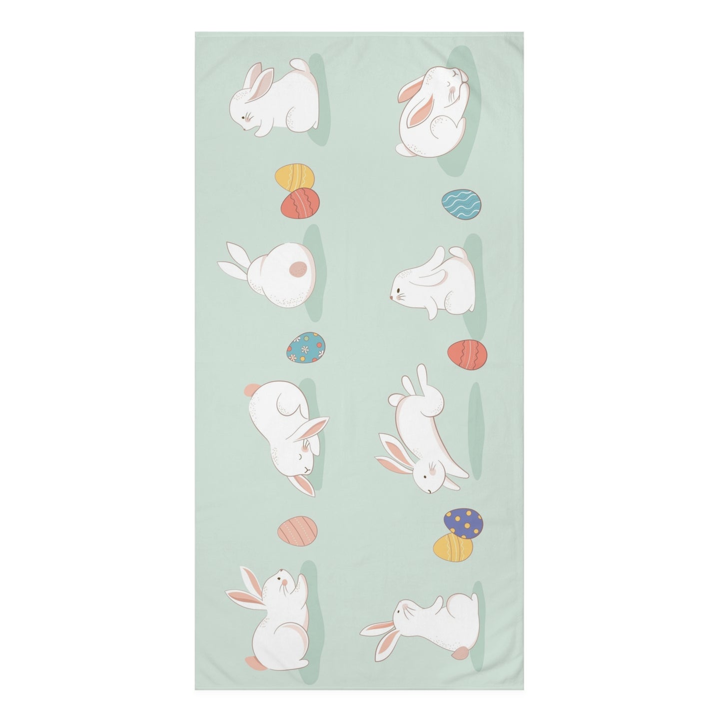 Whimsical Bunny Meadow Tea Towel