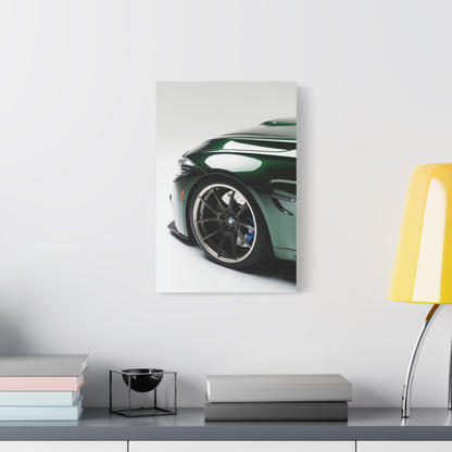 Emerald Velocity - Green Sports Car Canvas Art