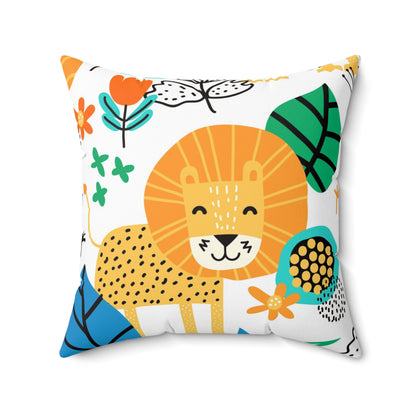 Jungle Joy Lion Pillow - Playful Safari Decor