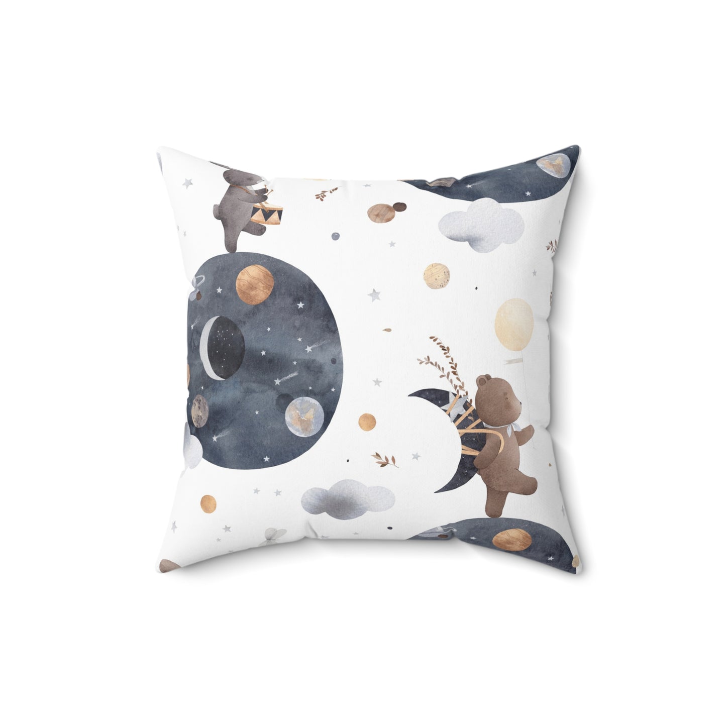 Moon Dream Bear Pillow - Celestial Kids Room Decor