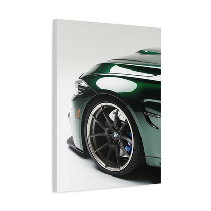 Emerald Velocity - Green Sports Car Canvas Art