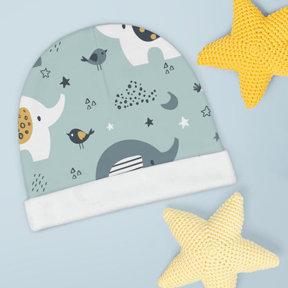 Dreamy Elephant Baby Beanie – Soft & Whimsical Infant Hat 🌙🐘