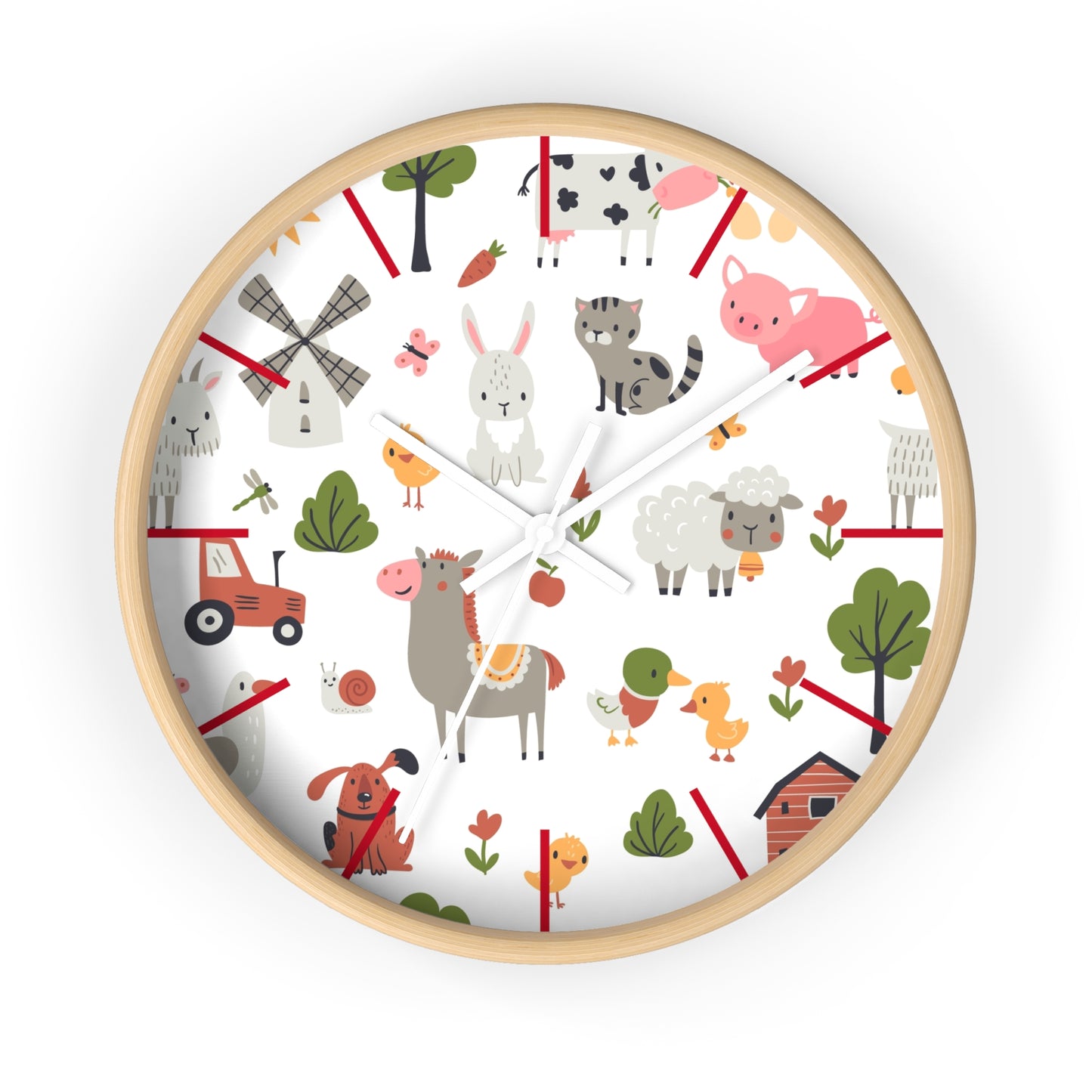 Playful Pals Wall Clock - Fun Time with Adorable Animals