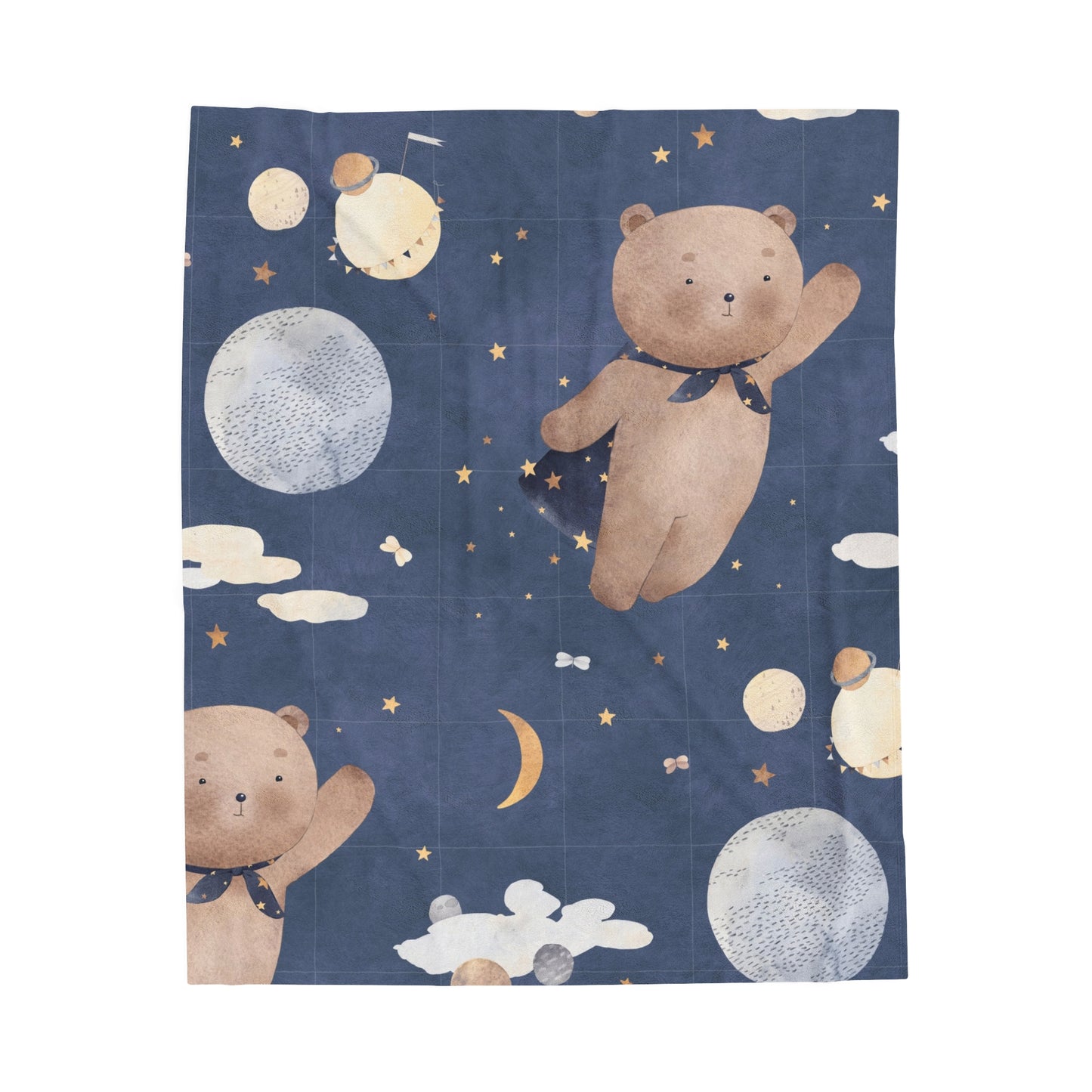 Teddy Bear World Velveteen Plush Blanket