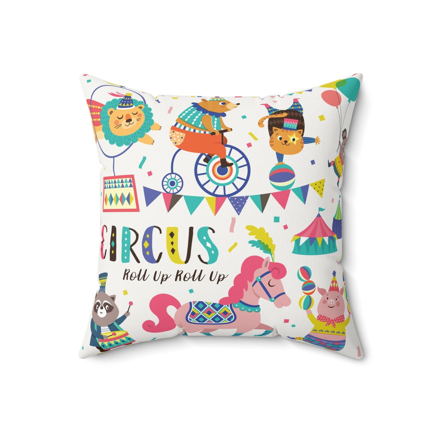 Circus Fun Pillow - Colorful Kids Room Decor