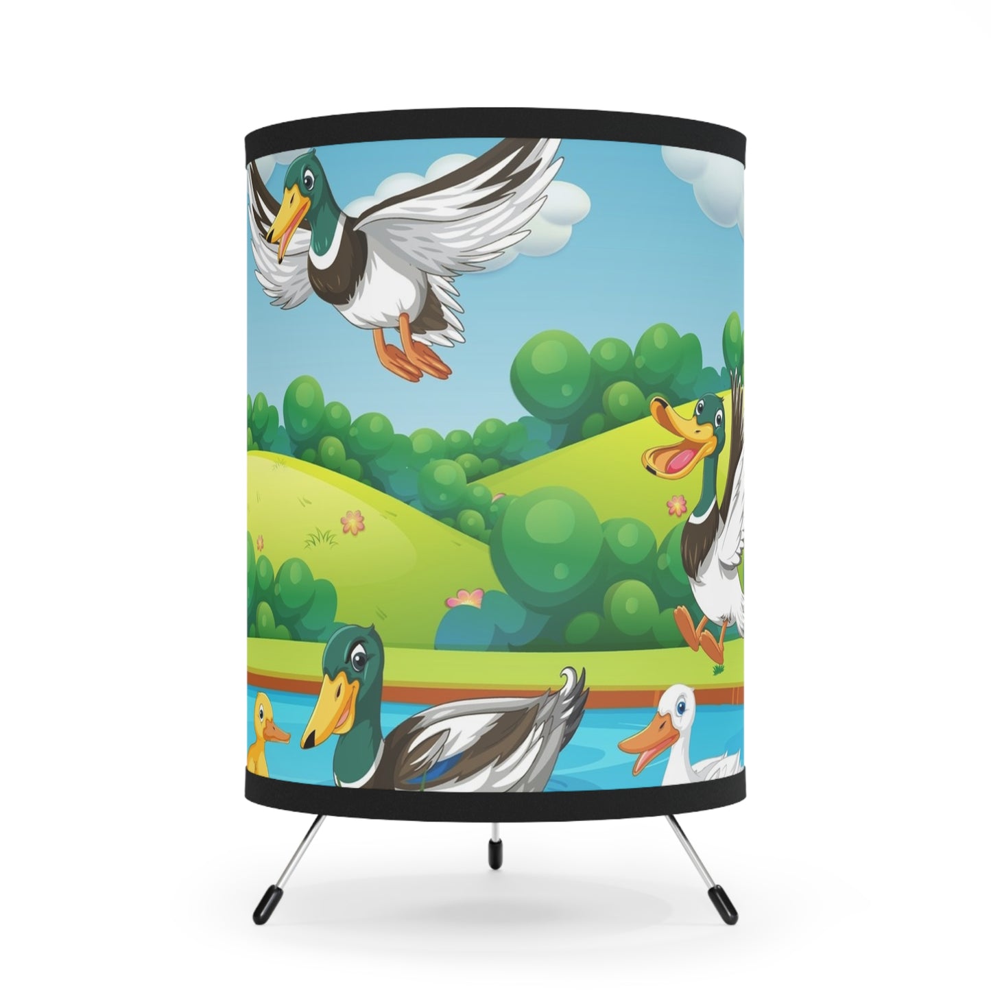 Happy Duck Pond Fun - Kids' Cartoon Lampshade