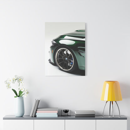 Emerald Velocity - Green Sports Car Canvas Art