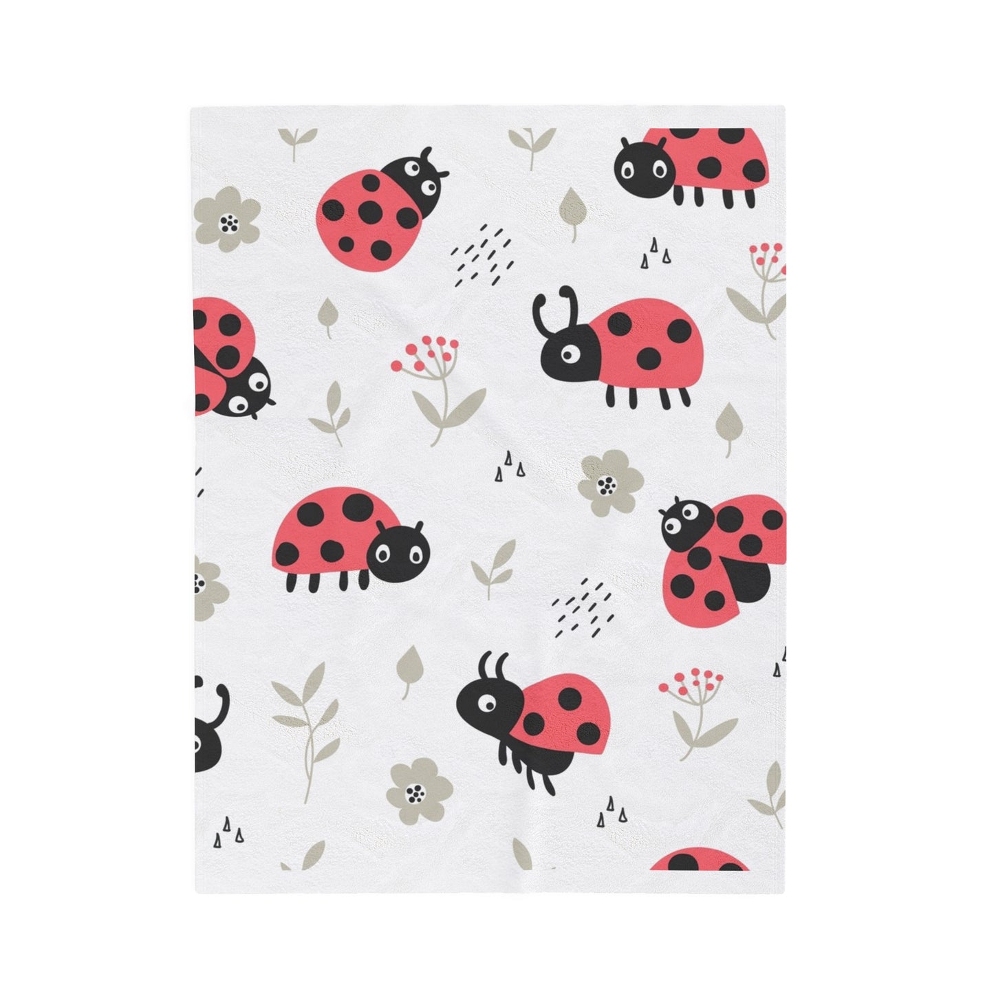 Ladybird Velveteen Plush Blanket