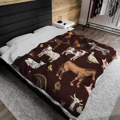 Horse Velveteen Plush Blanket