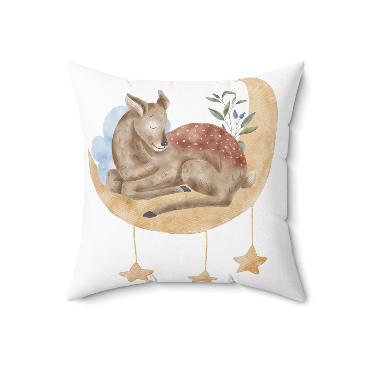 Dreamy Moonlit Fawn Pillow