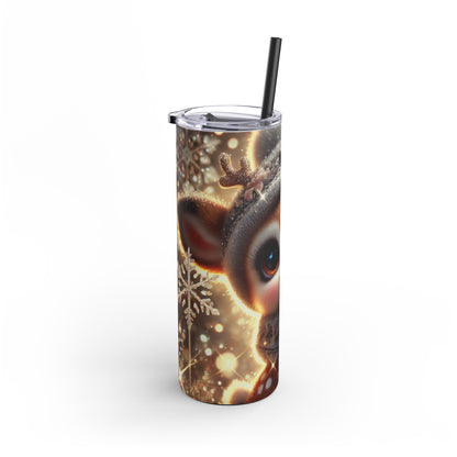 Woodland Charm: Cozy Deer Skinny Tumbler  20oz