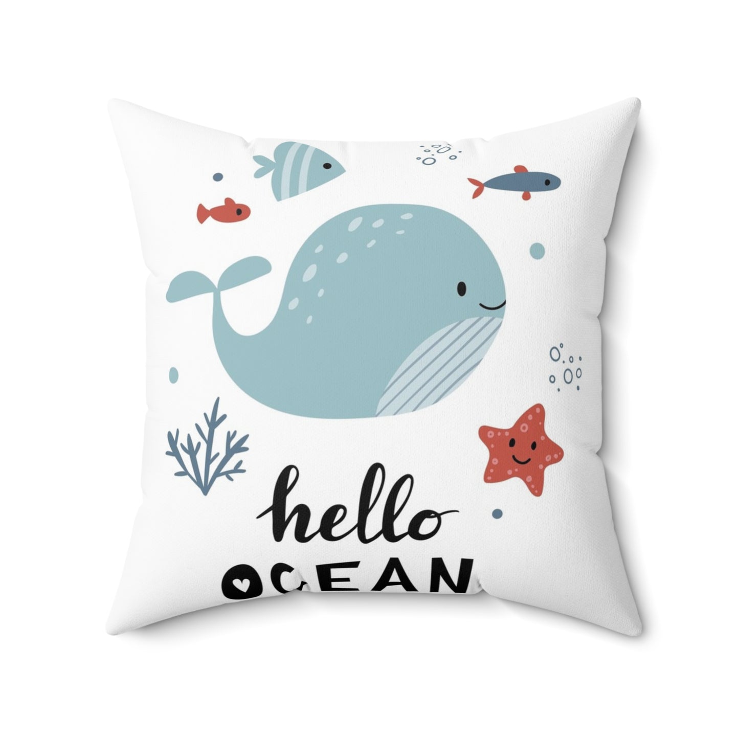 Hello Ocean Pillow - Adorable Underwater Decor