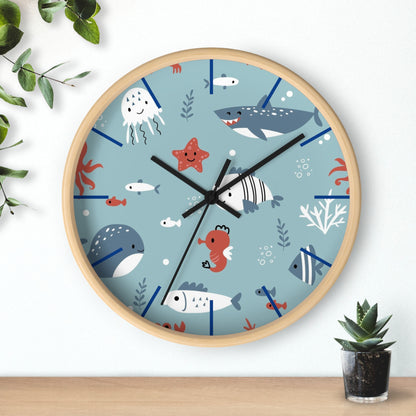 Underwater Friends Wall Clock - Dive into Fun Timekeeping