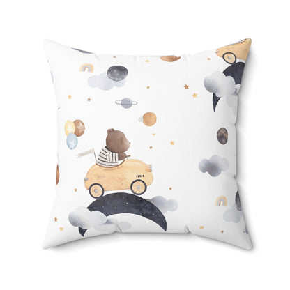 Space Adventure Bear Pillow - Dreamy Kids Decor