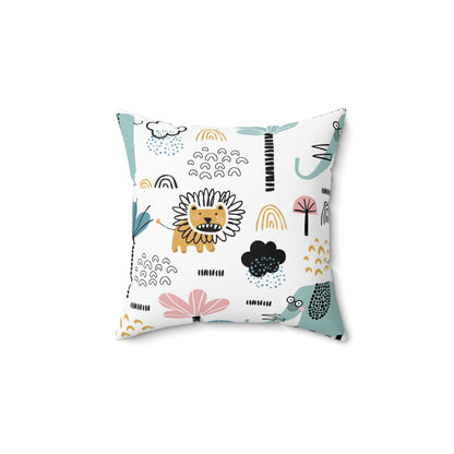 Jungle Fun Pillow - Playful Animal Kids Decor