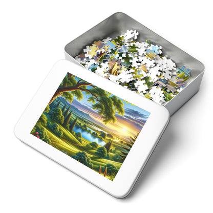 Jigsaw Puzzle with Tin