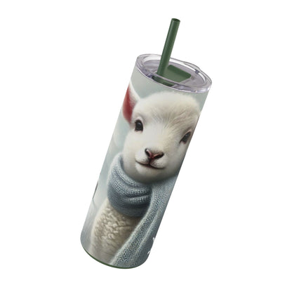 Elegant Winter Lamb Tumbler 20oz Frosty Charm