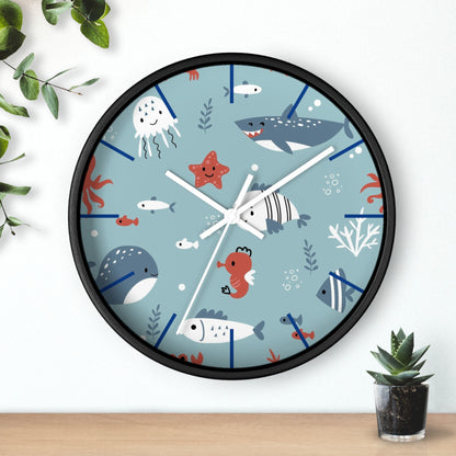 Underwater Friends Wall Clock - Dive into Fun Timekeeping