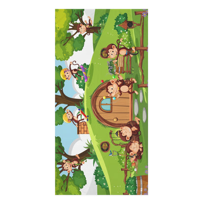 Playful Monkey Tree House Towel