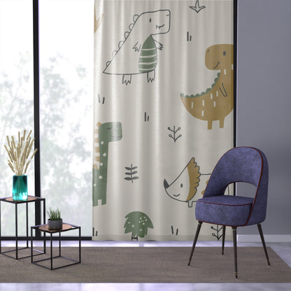 🦕 Dino Friends Window Curtain 🌿✨