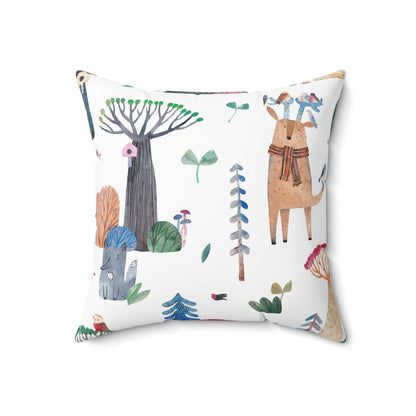 Forest Friends Pillow - Whimsical Woodland Decor