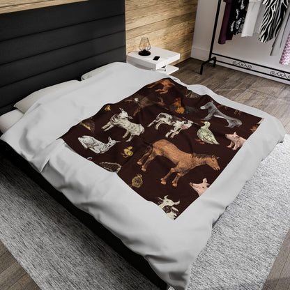 Horse Velveteen Plush Blanket