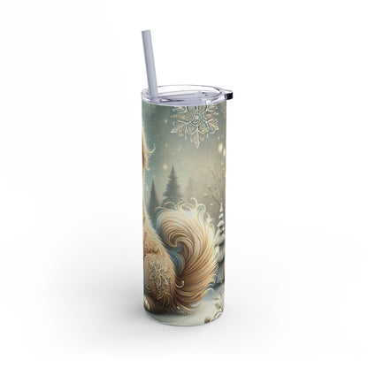 Elegant Winter Puppy Tumbler 20oz – A Touch of Warmth and Style