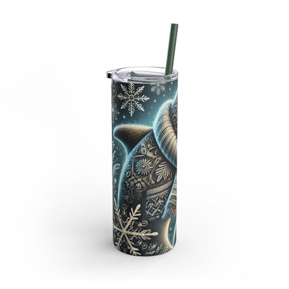 Snowy Dolphin Tumbler 20oz – Ocean Elegance in Winter Magic