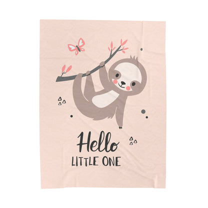 Little Monkey Velveteen Plush Blanket