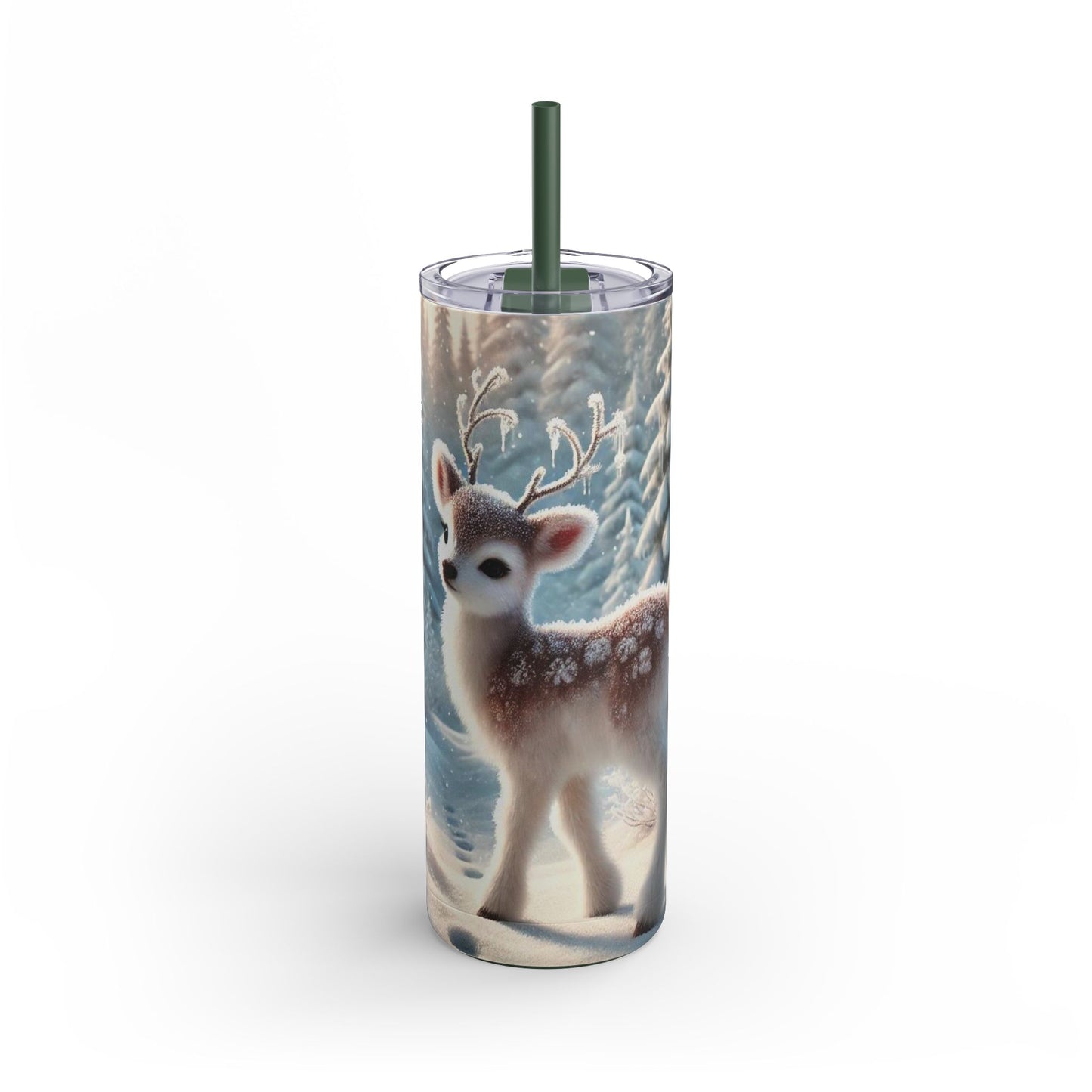 Winter Tale Deer Design Tumbler 20oz