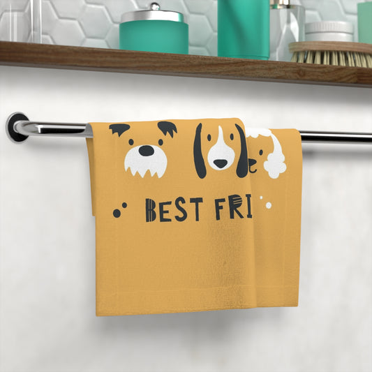 Best Friends Face Towel - Cute Dog Design for Pet Lovers