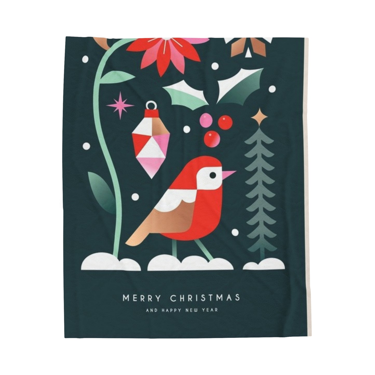 Festive Forest Friends Blanket - Merry Christmas Cheer