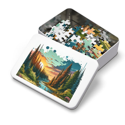 Jigsaw Puzzle with Tin