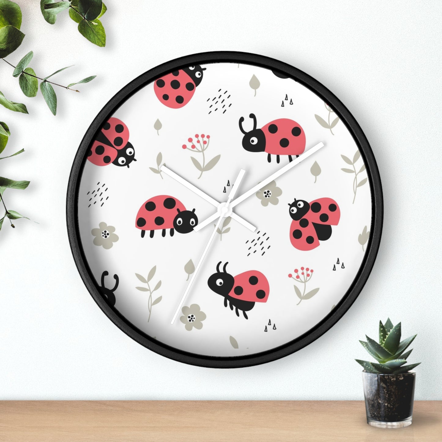 Ladybug Bliss Wall Clock - Nature-Inspired Charm for Your Space