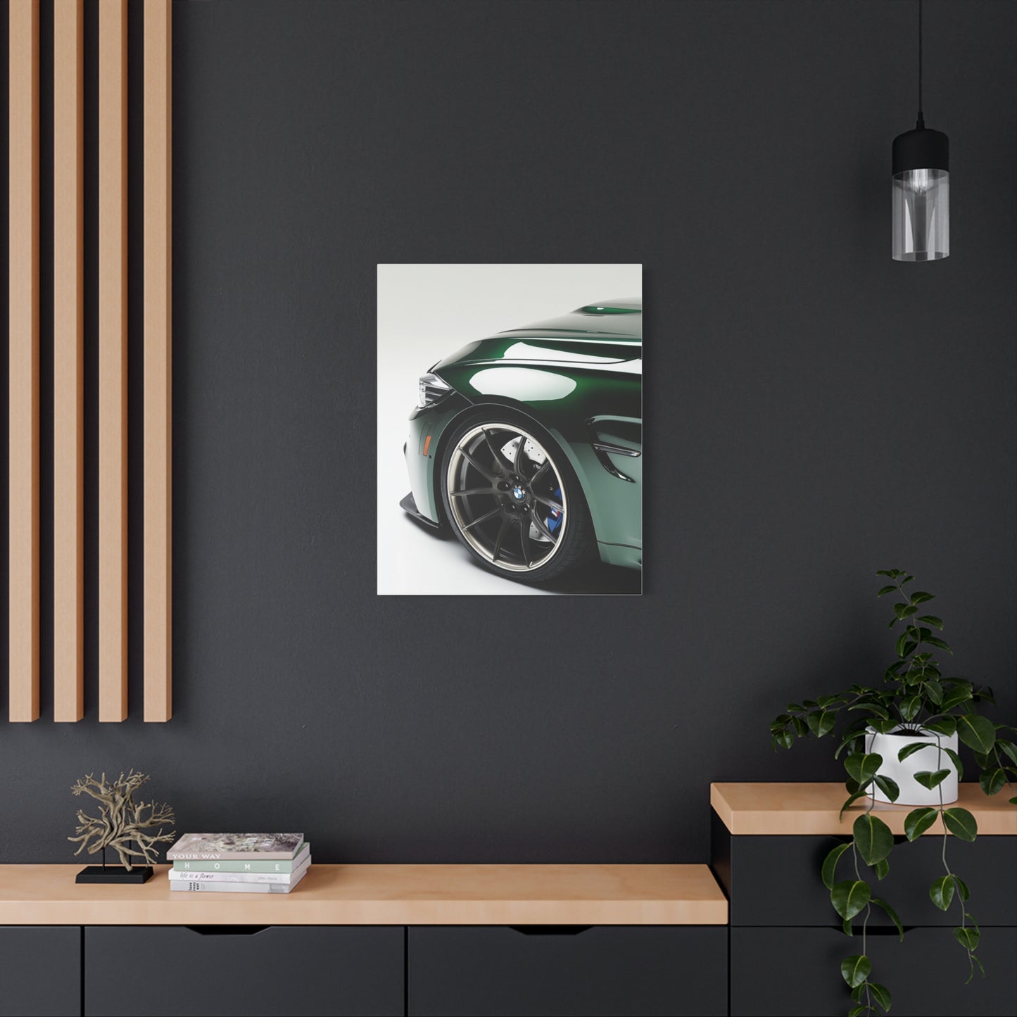 Emerald Velocity - Green Sports Car Canvas Art