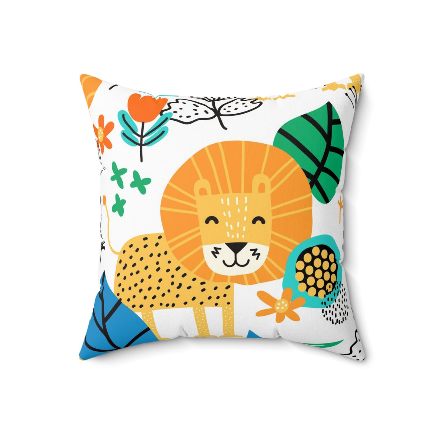 Jungle Joy Lion Pillow - Playful Safari Decor