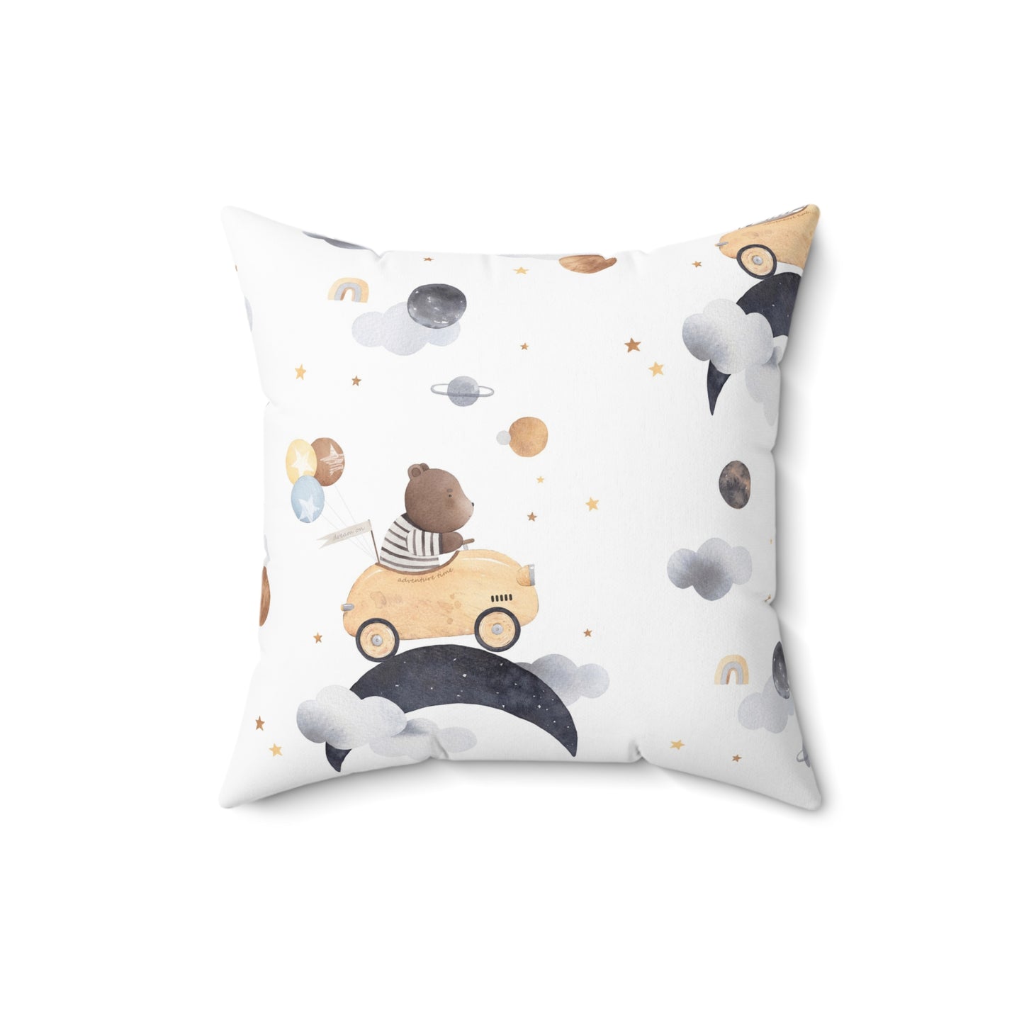 Space Adventure Bear Pillow - Dreamy Kids Decor