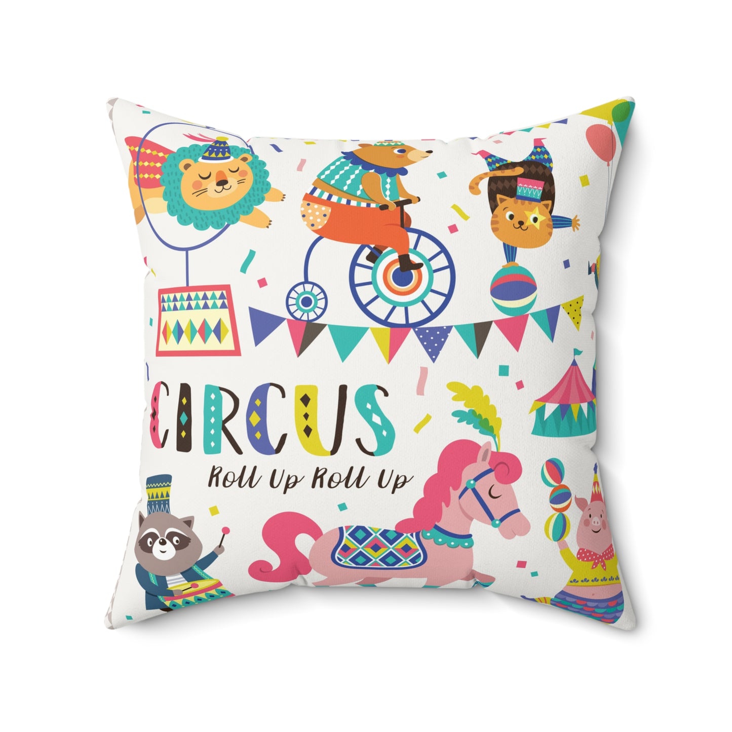 Circus Fun Pillow - Colorful Kids Room Decor