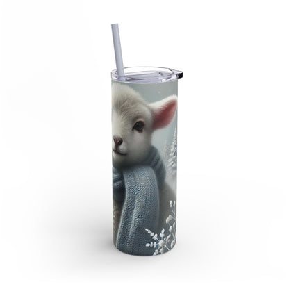 Elegant Winter Lamb Tumbler 20oz Frosty Charm