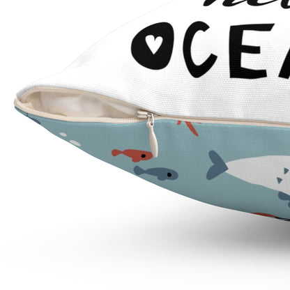 Hello Ocean Pillow - Adorable Underwater Decor