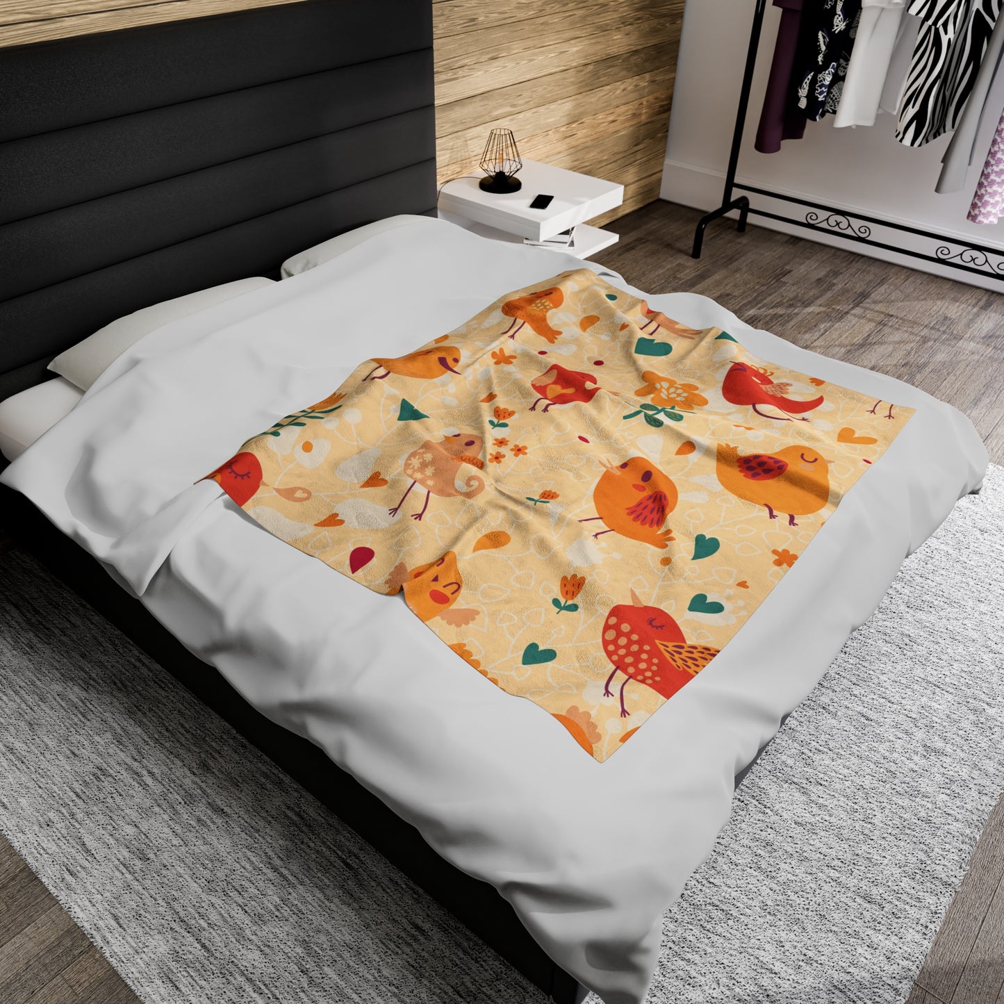 Bird's Nest Velveteen Plush Blanket