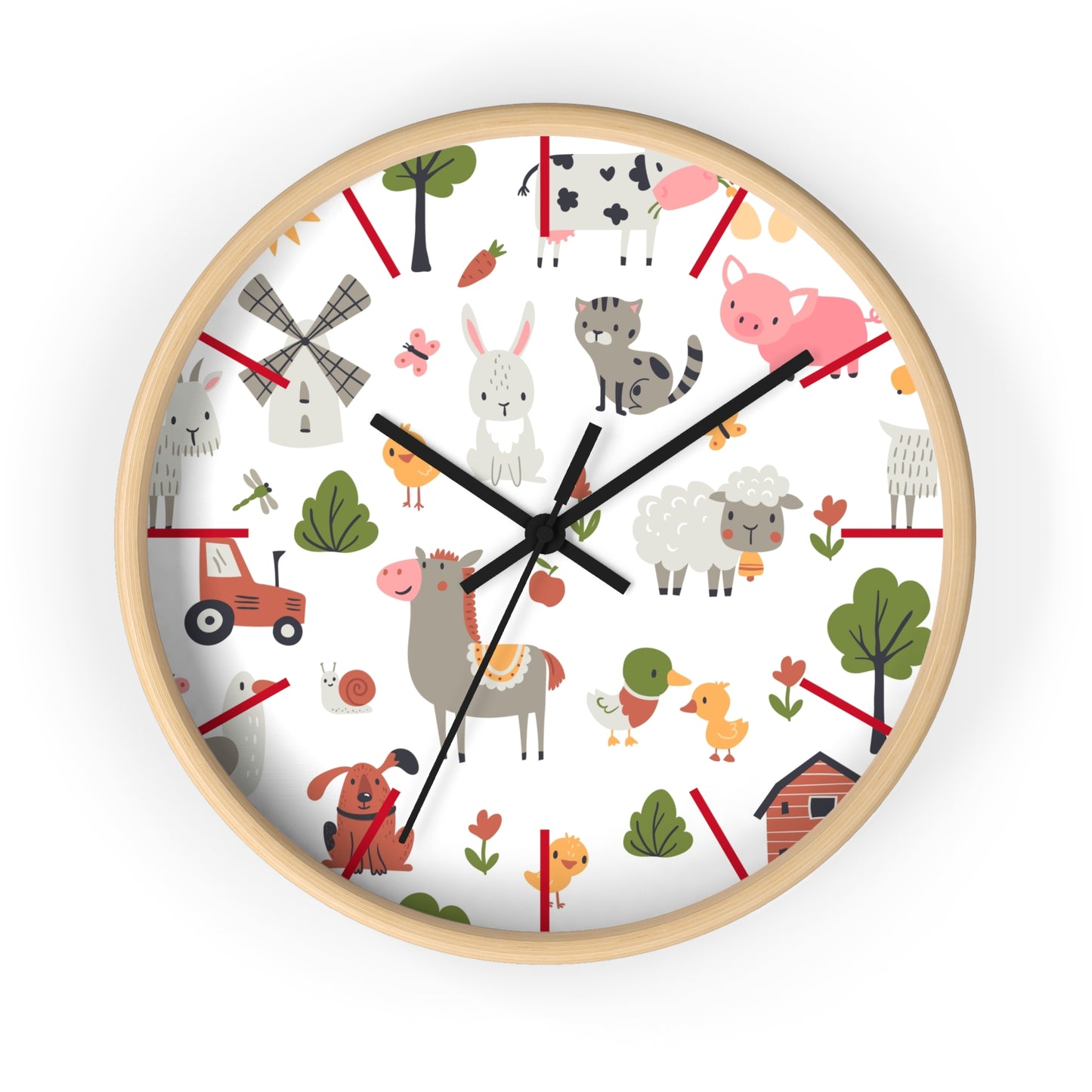 Playful Pals Wall Clock - Fun Time with Adorable Animals