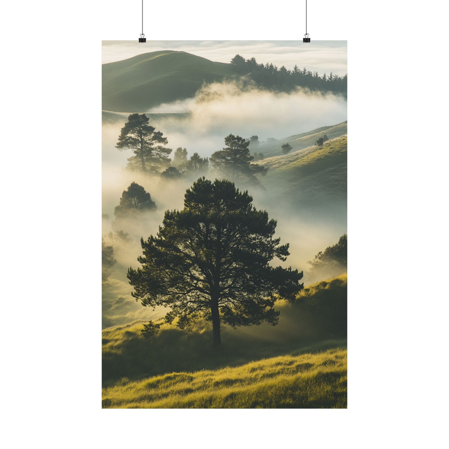 Misty Dawn - Serene Landscape Canvas Art