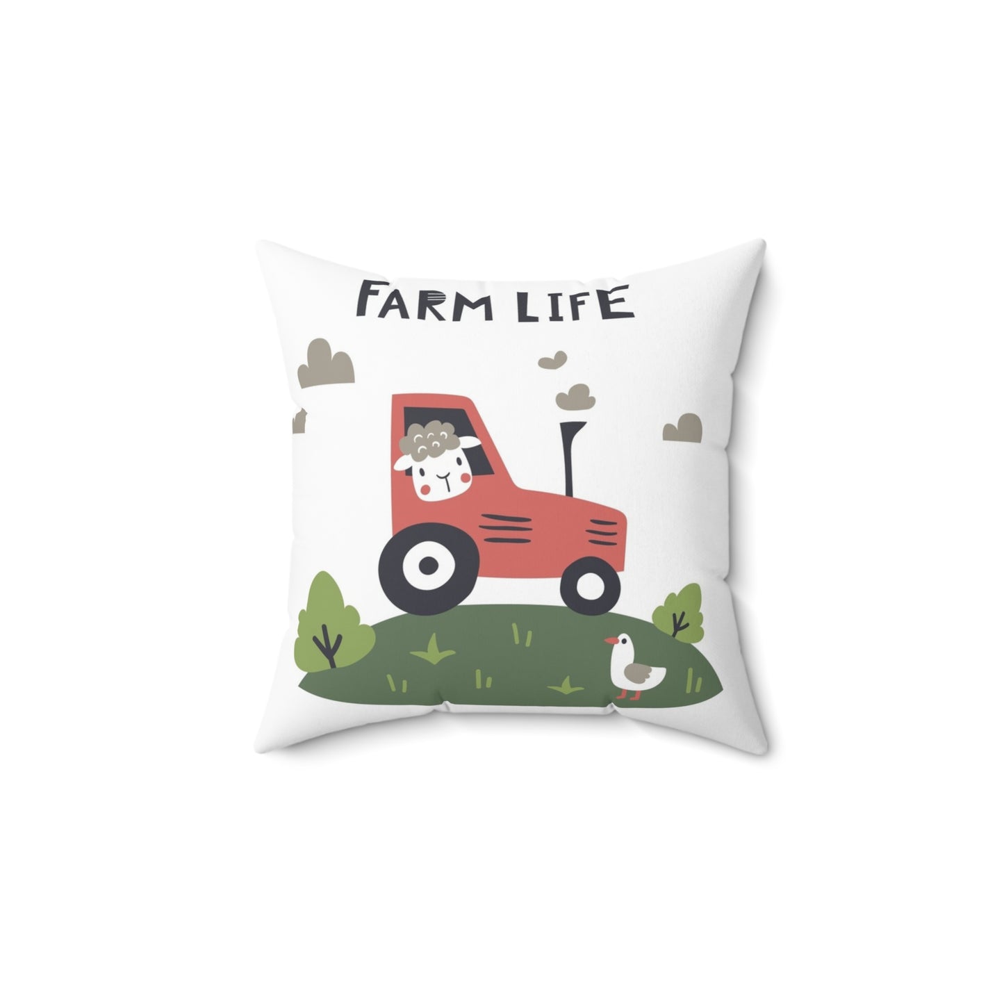 Farm Life Decorative Spun Polyester Square Pillow