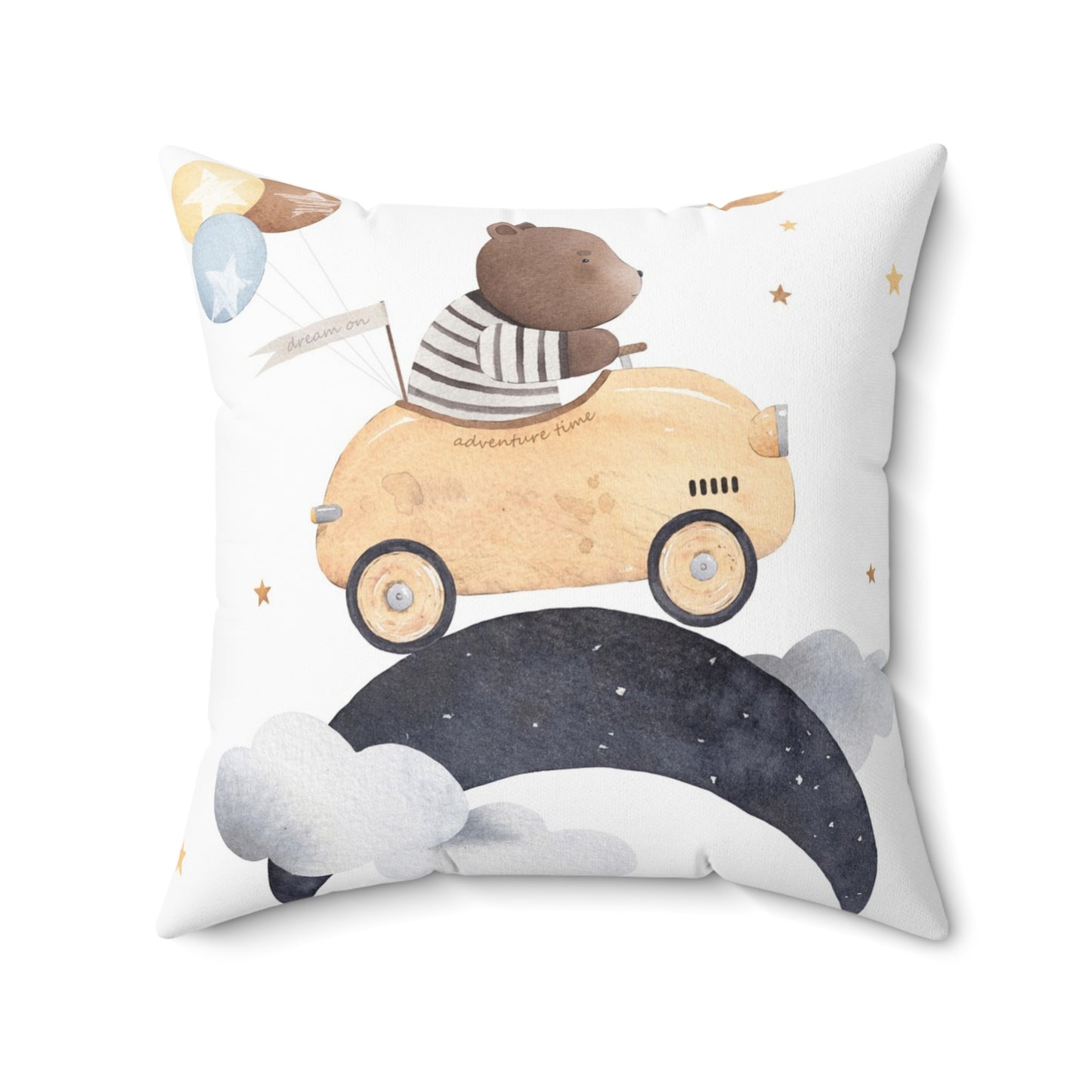 Space Adventure Bear Pillow - Dreamy Kids Decor